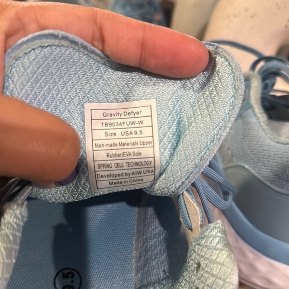 Blue Athletic Sneakers with White Midsole - Picture 9 of 9